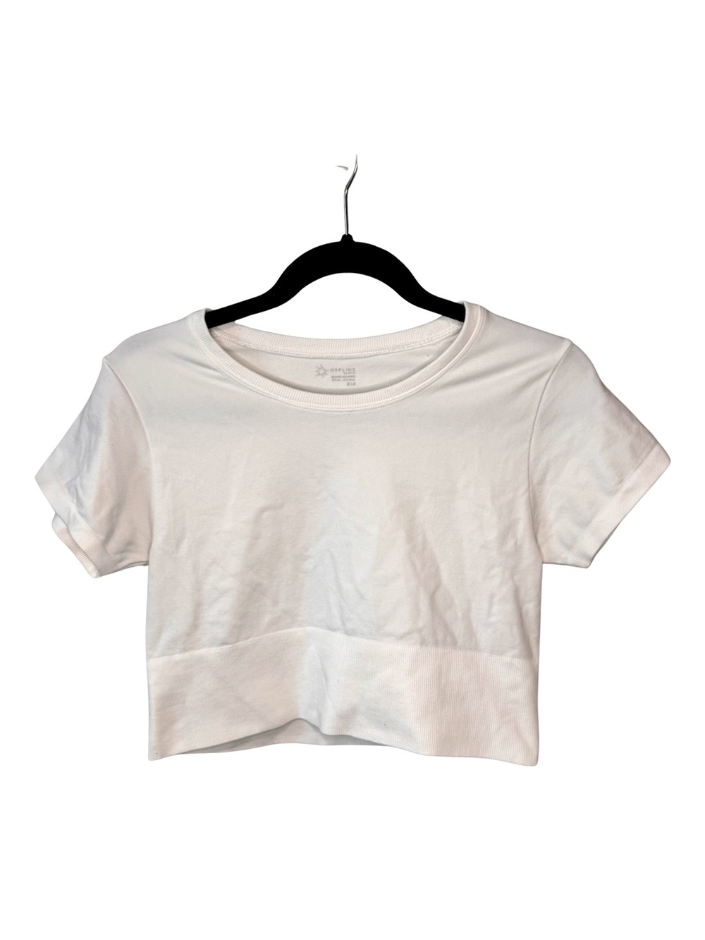 Aerie Seamless Cropped Tee Cream White | Athleisure Casual Everyday Crop Top M